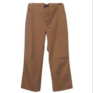 Dockers Mid-rise Brown Pinstripe Cropped Pants